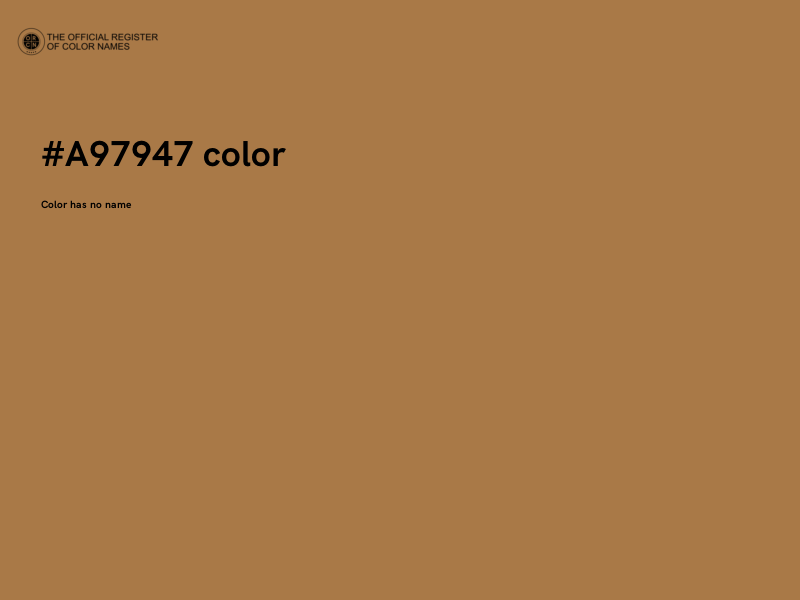 #A97947 color image