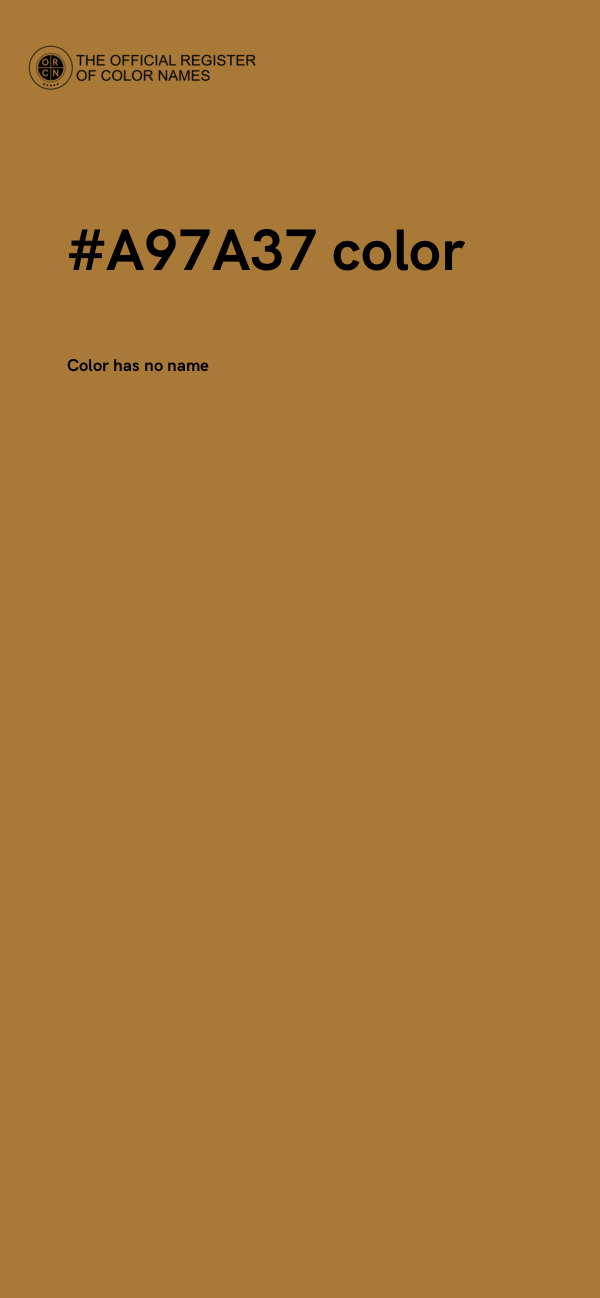 #A97A37 color image