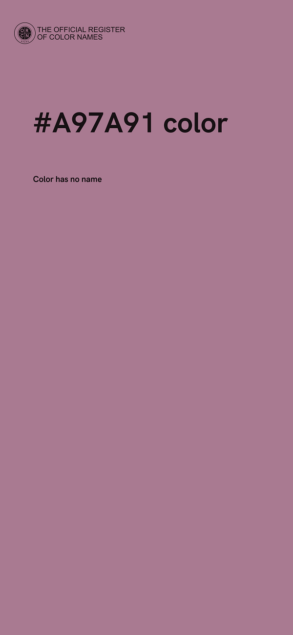 #A97A91 color image