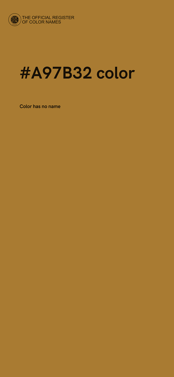 #A97B32 color image