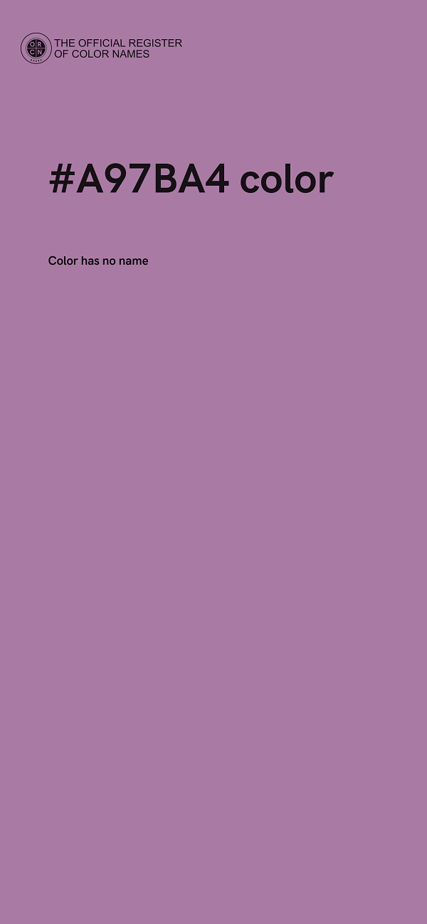 #A97BA4 color image