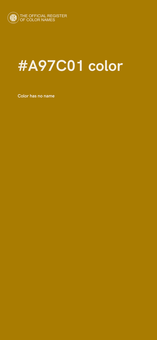 #A97C01 color image