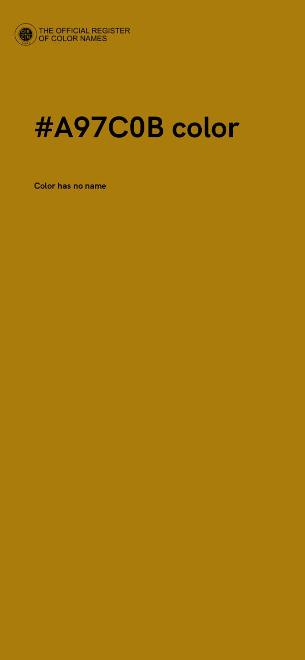 #A97C0B color image