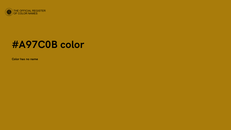 #A97C0B color image