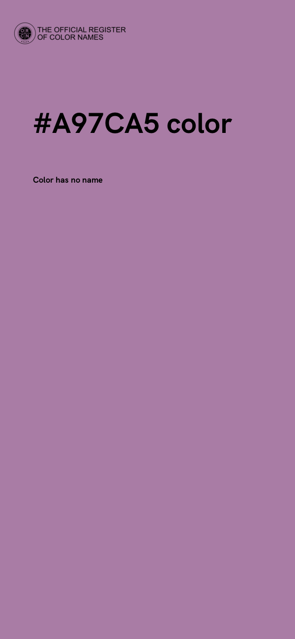 #A97CA5 color image