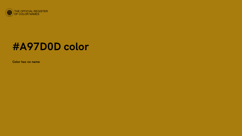 #A97D0D color image