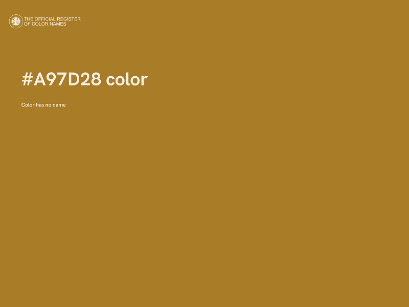 #A97D28 color image