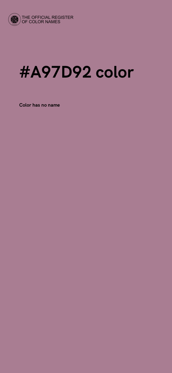 #A97D92 color image