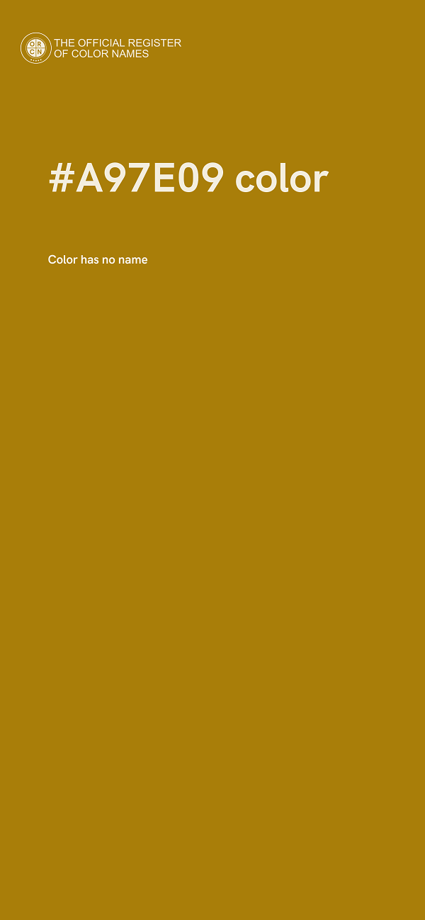 #A97E09 color image