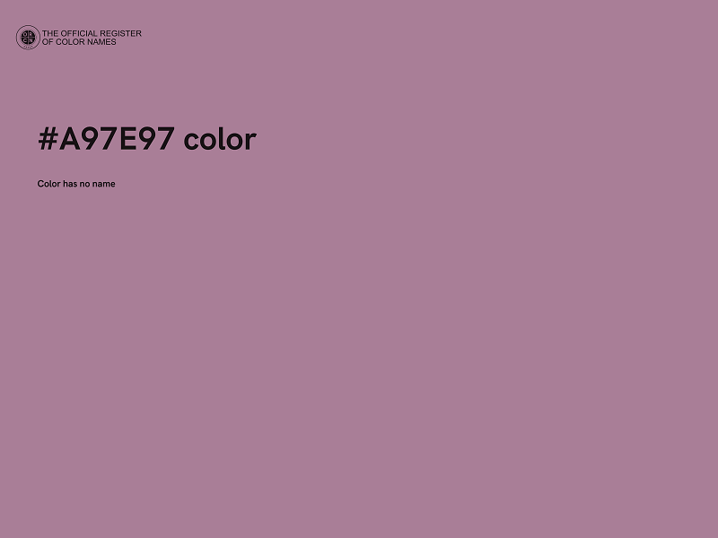 #A97E97 color image