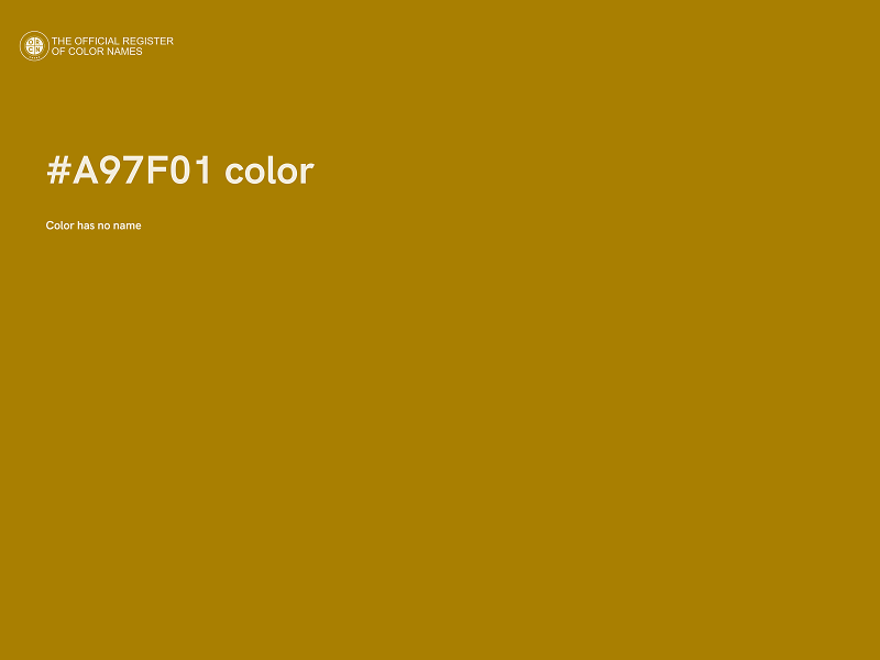 #A97F01 color image