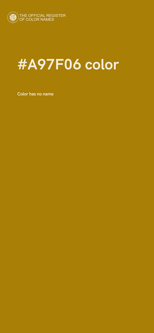 #A97F06 color image