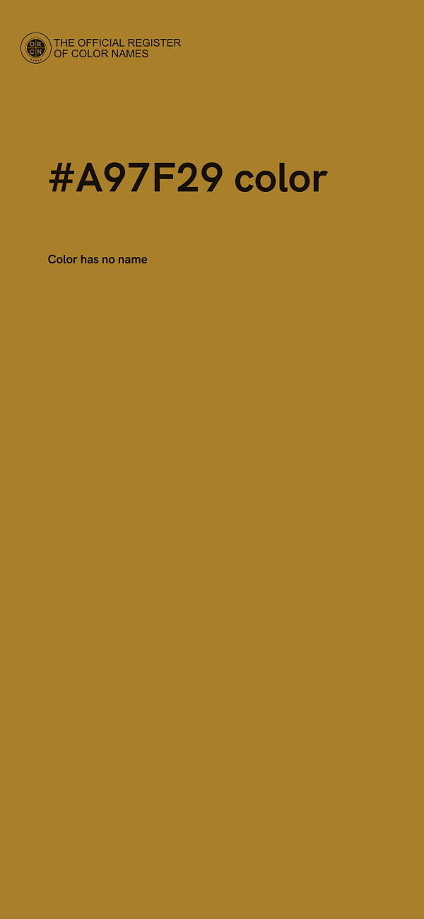 #A97F29 color image