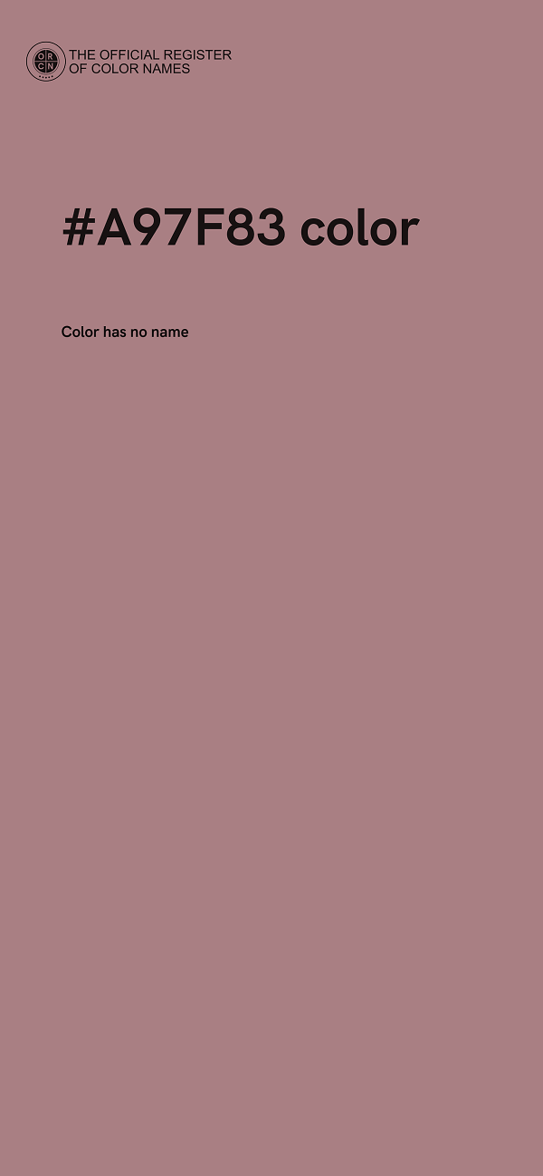 #A97F83 color image