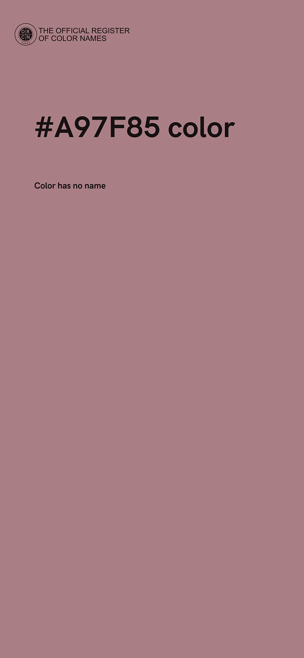 #A97F85 color image