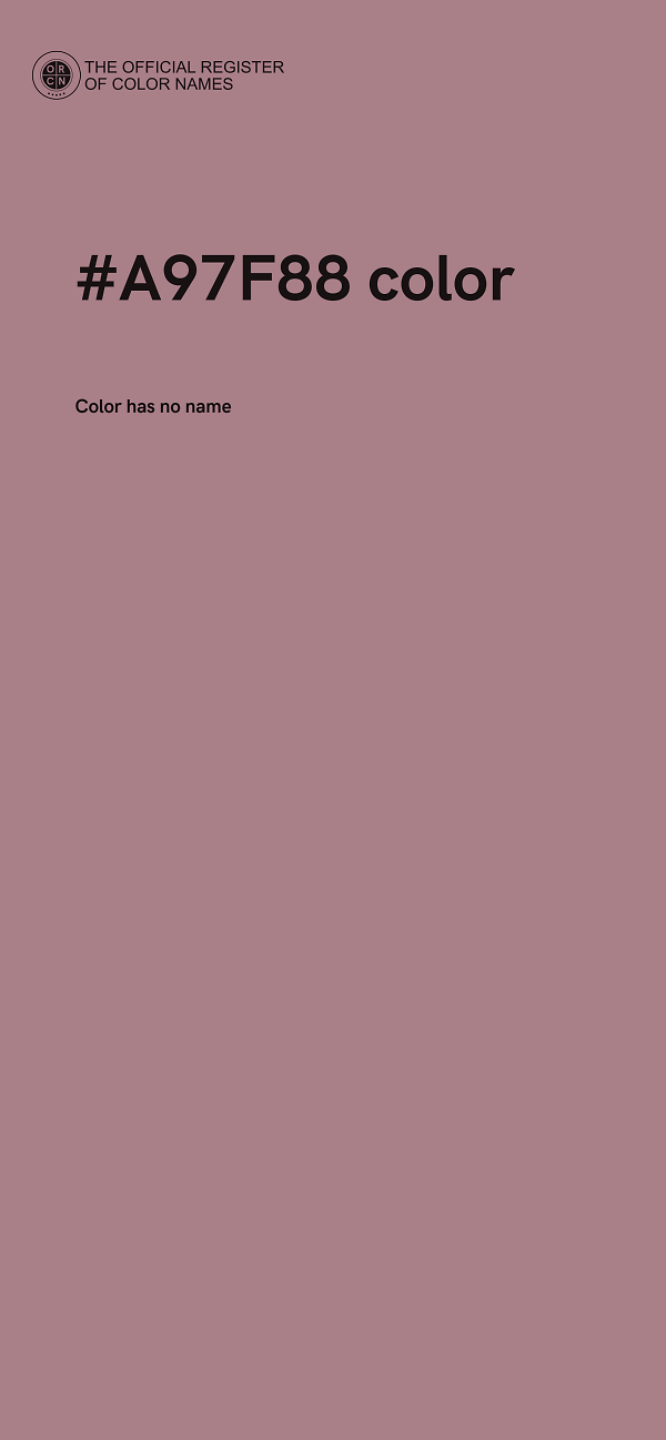 #A97F88 color image