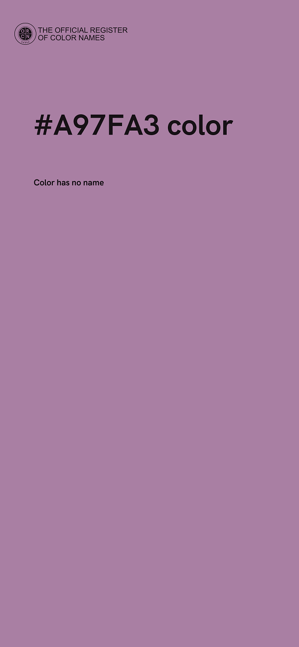 #A97FA3 color image