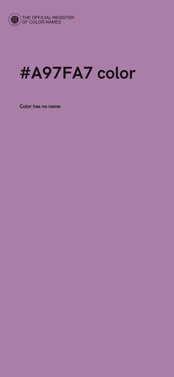 #A97FA7 color image