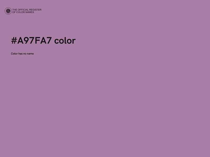 #A97FA7 color image