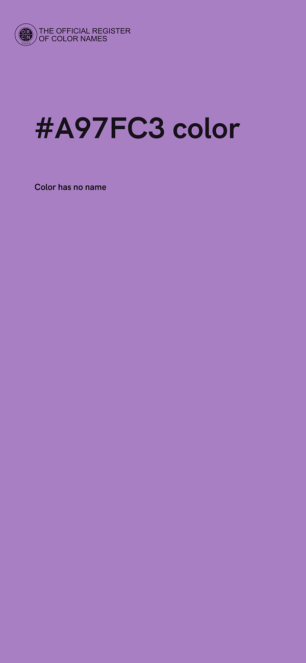 #A97FC3 color image