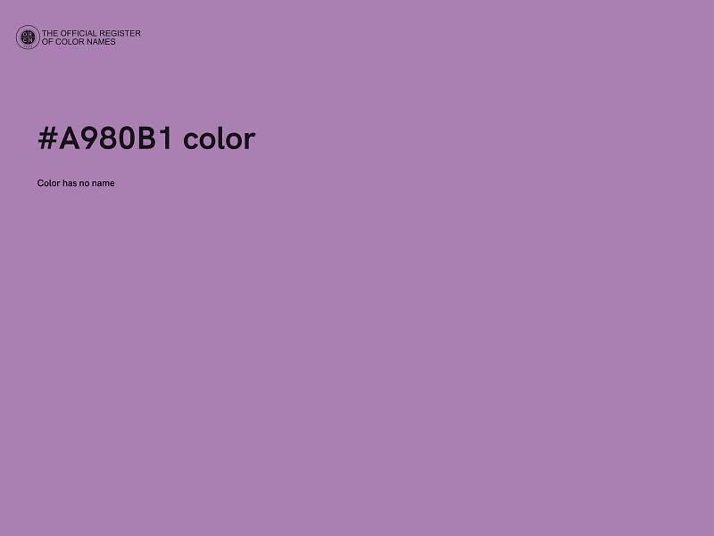 #A980B1 color image