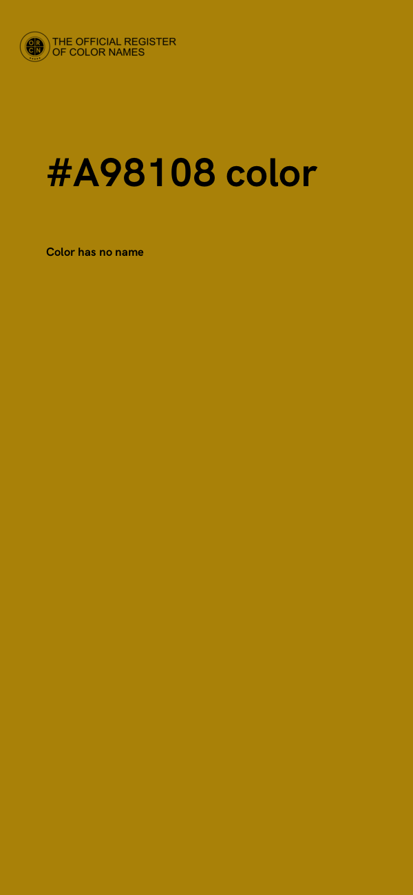 #A98108 color image