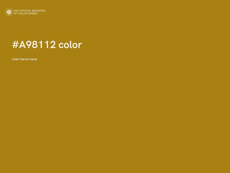 #A98112 color image