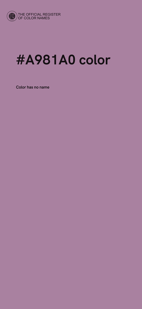 #A981A0 color image