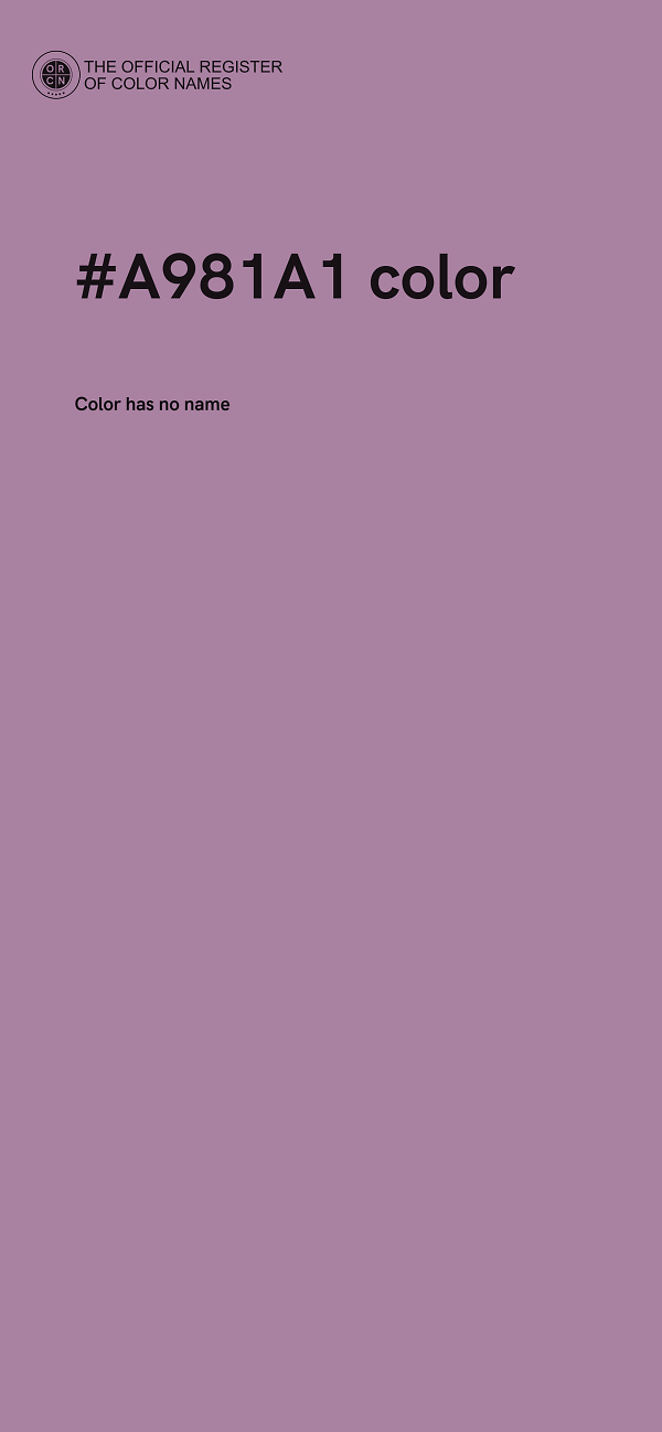 #A981A1 color image