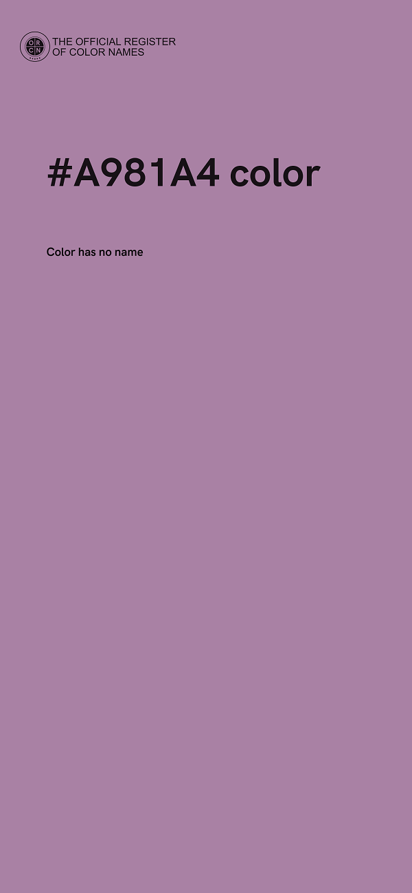 #A981A4 color image