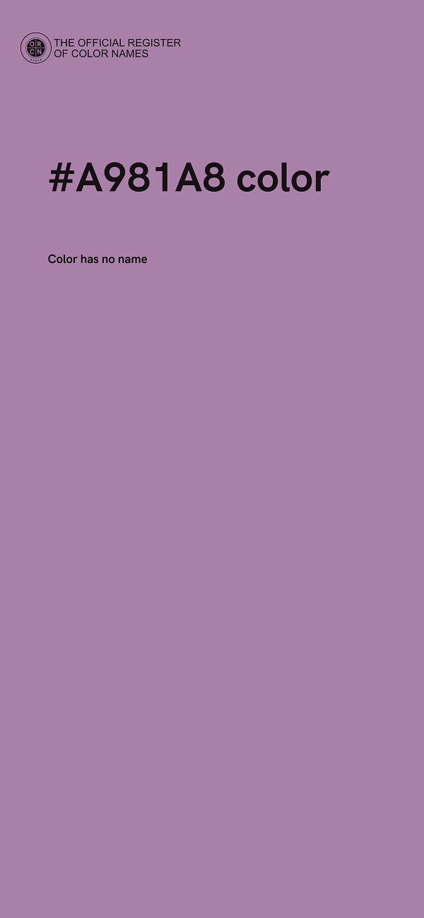 #A981A8 color image