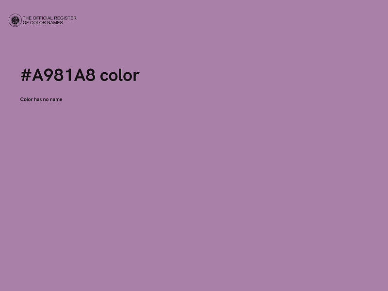 #A981A8 color image