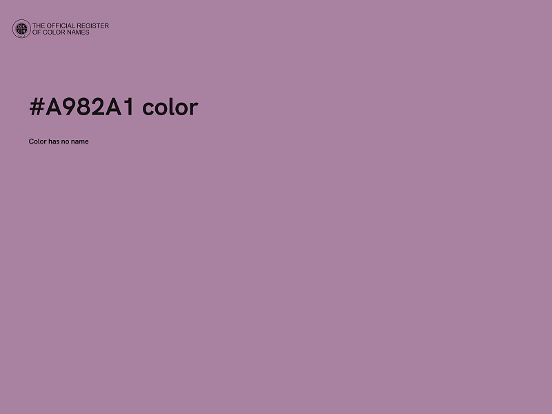 #A982A1 color image