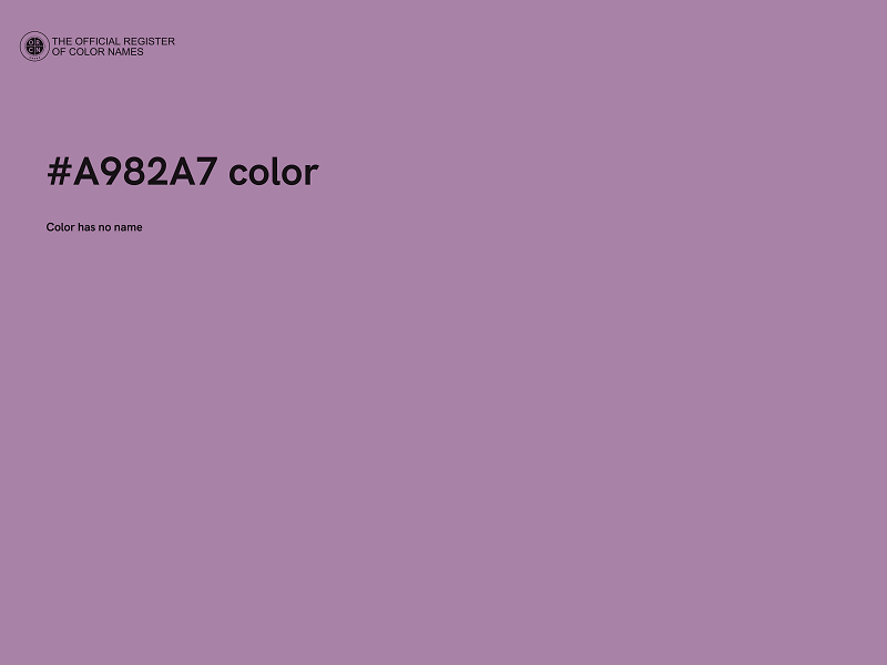 #A982A7 color image