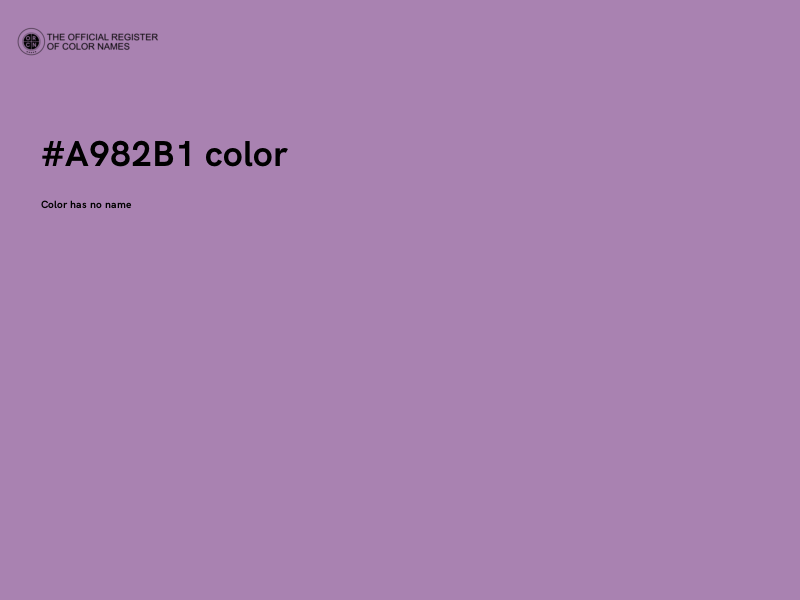#A982B1 color image