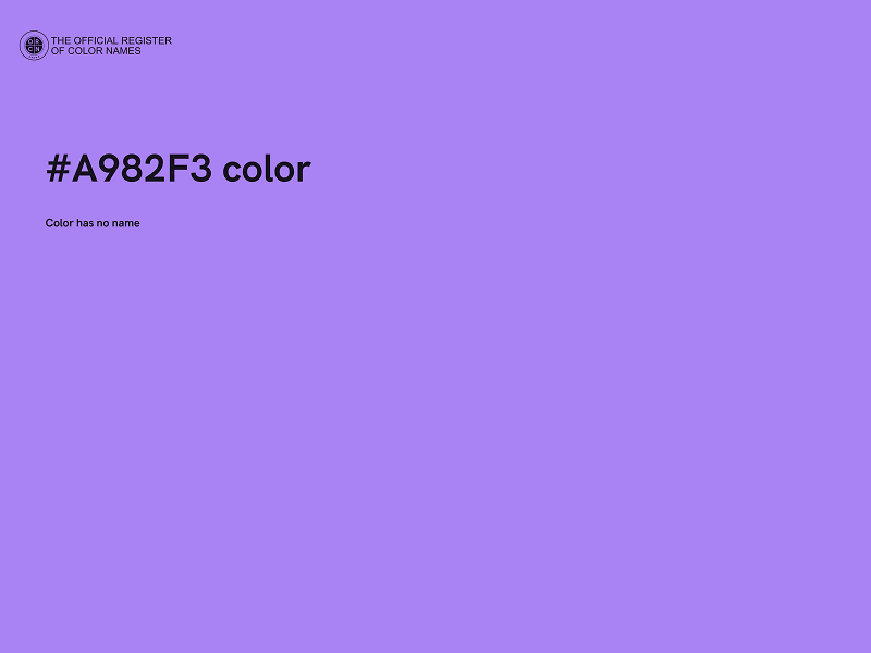 #A982F3 color image