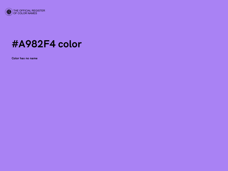 #A982F4 color image