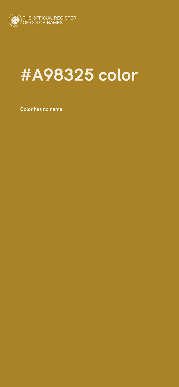 #A98325 color image