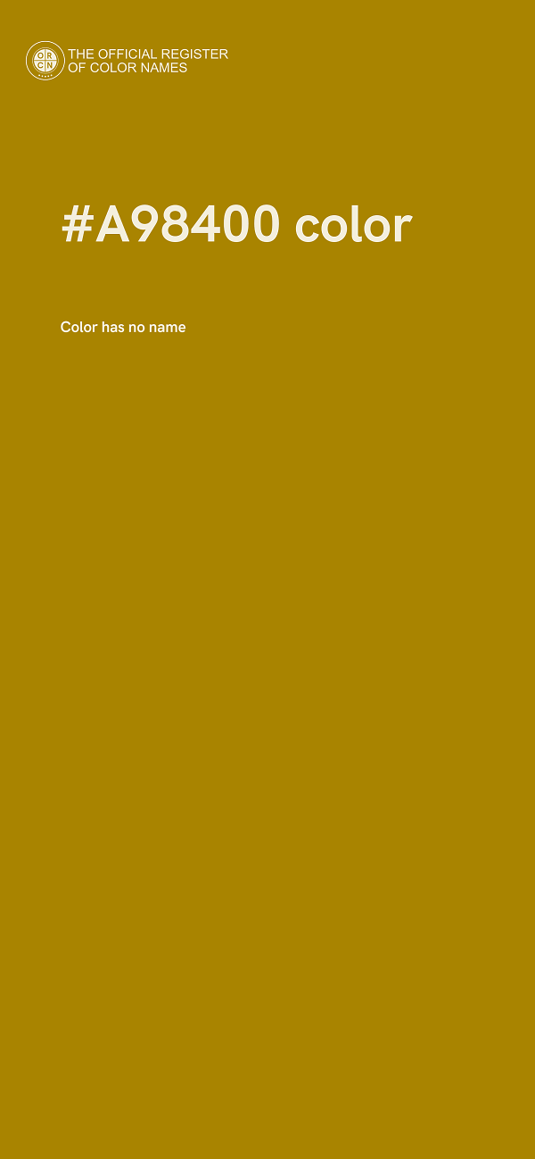 #A98400 color image