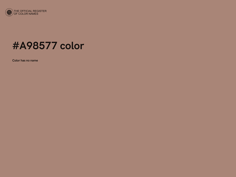 #A98577 color image