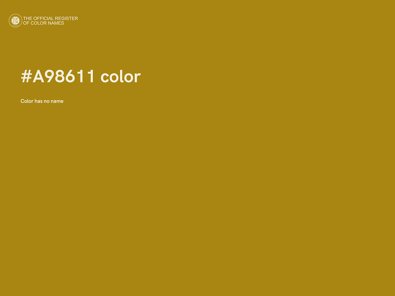 #A98611 color image