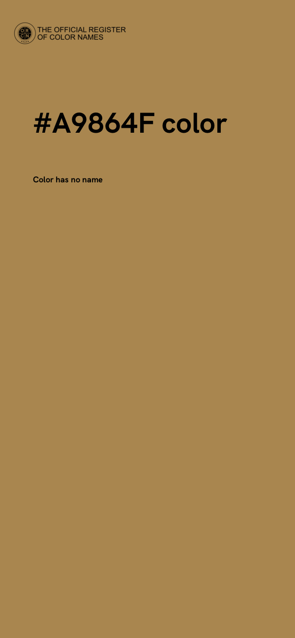 #A9864F color image