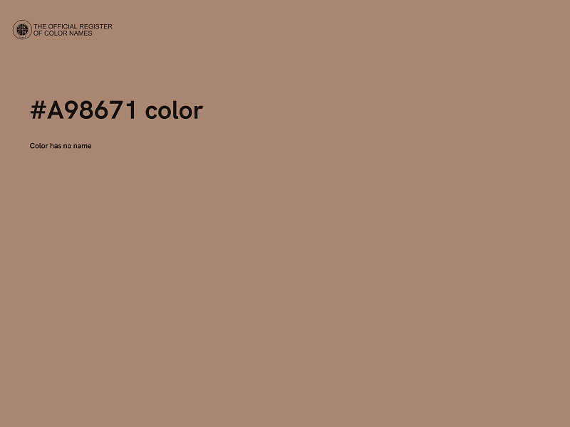 #A98671 color image