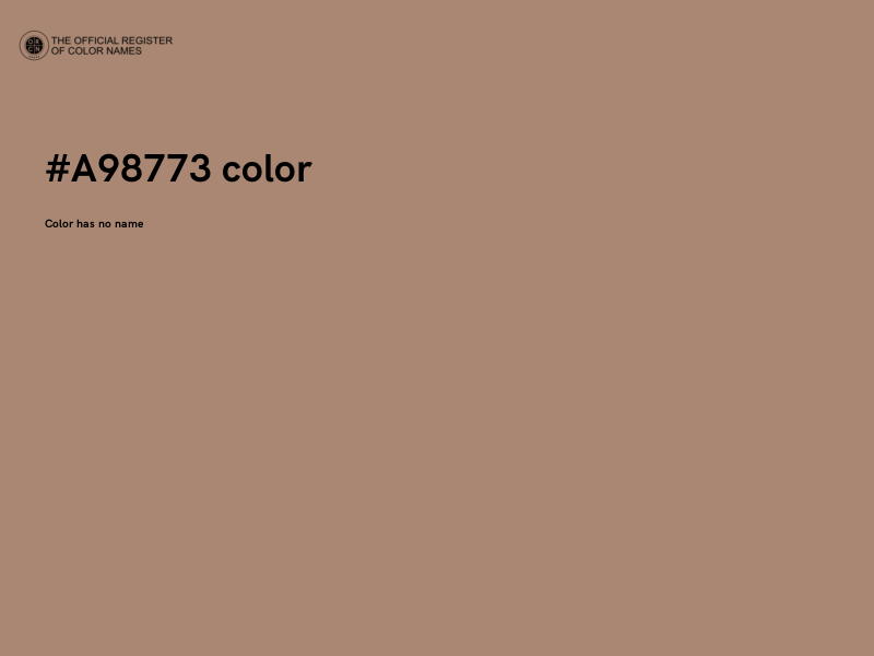 #A98773 color image