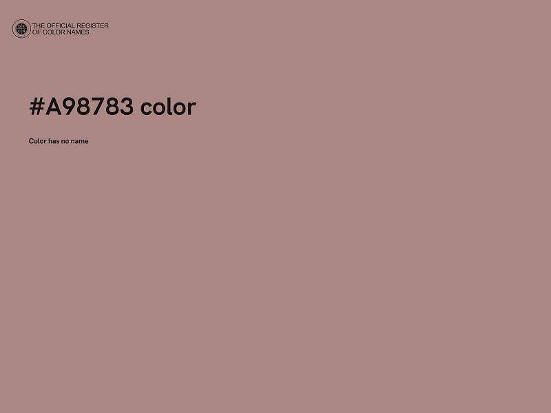 #A98783 color image