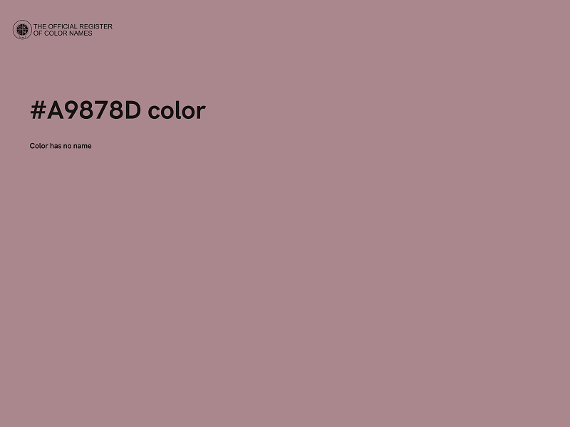 #A9878D color image