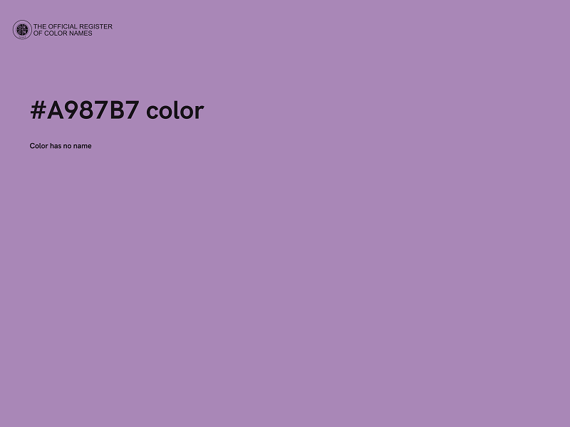 #A987B7 color image