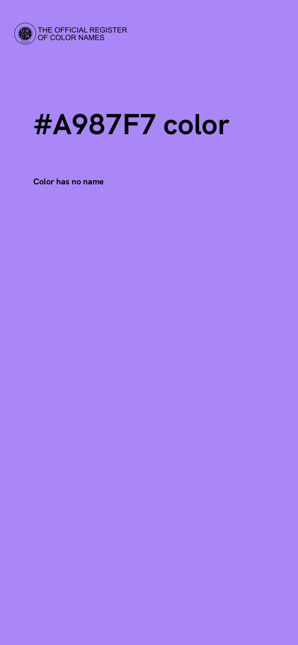 #A987F7 color image