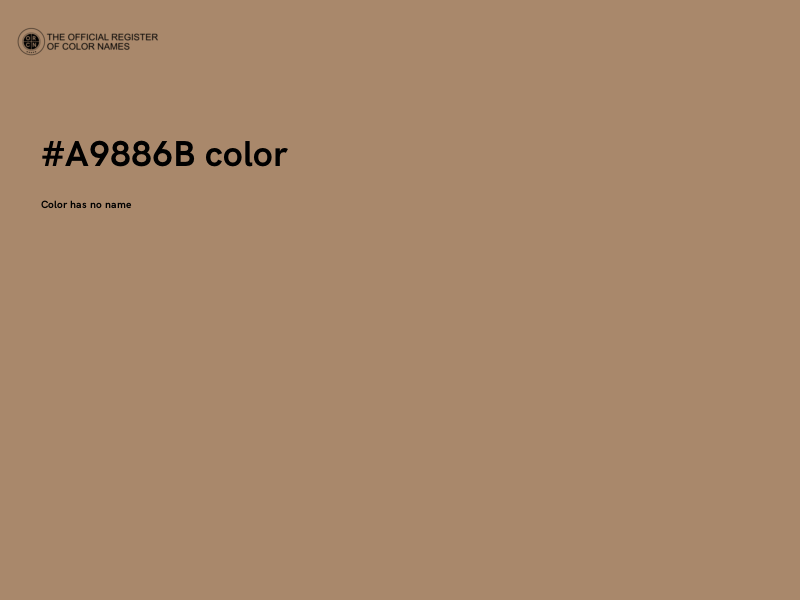 #A9886B color image