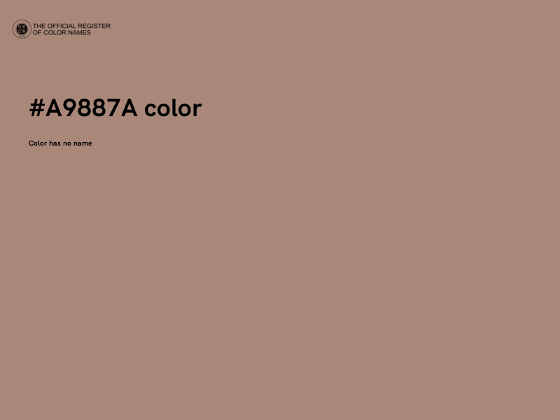 #A9887A color image